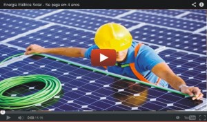 Energia Solar se paga em 4 anos